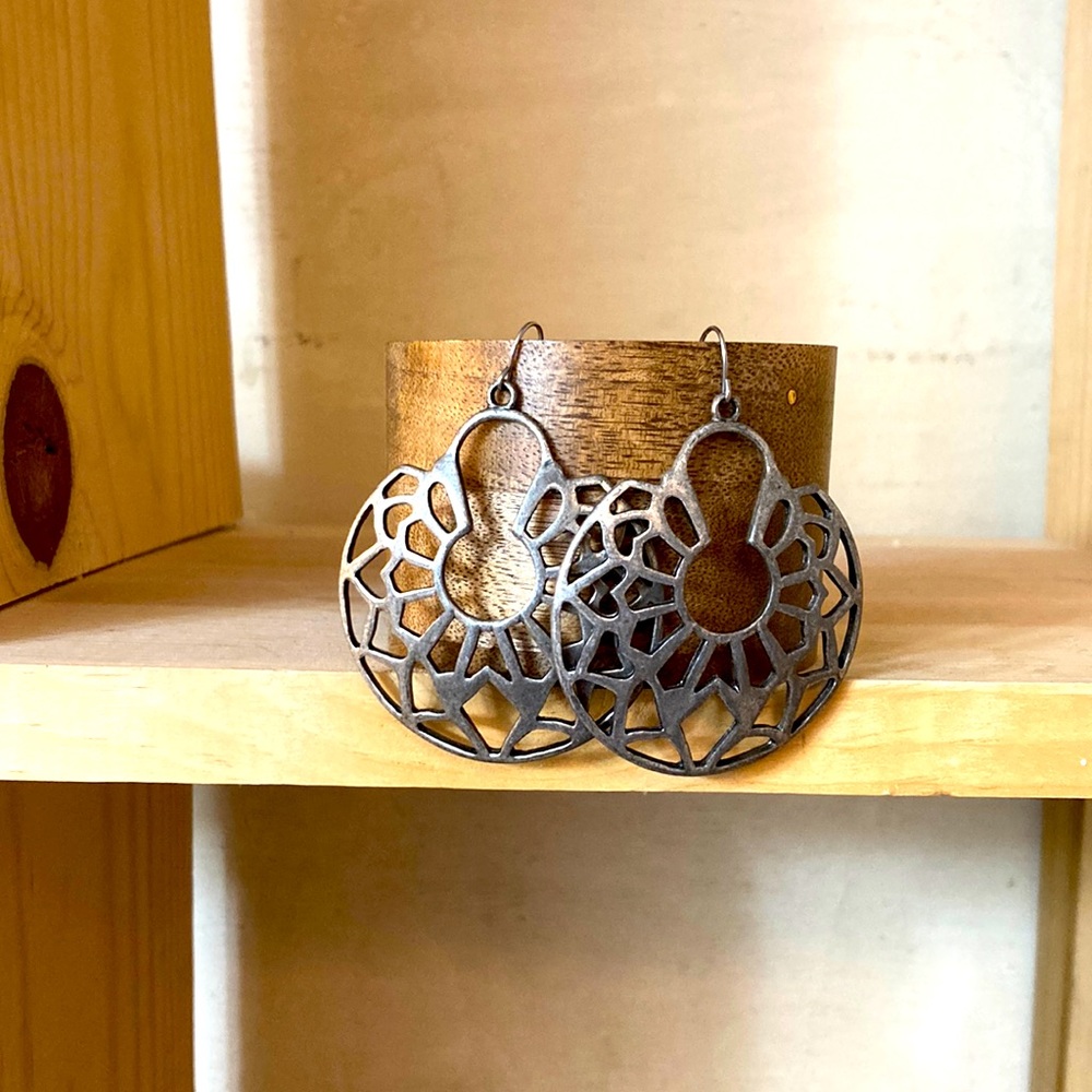 Detailed metal earrings